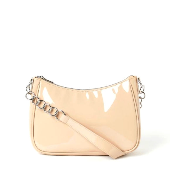 H&M Bags Hm Nude Patent Leather Bag Poshmark